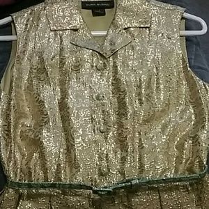 Duro Olowu Gold and Turquoise Dress